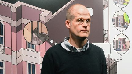 Le bédéiste Chris Ware à Bologne, en 2016. (ROBERTO SERRA - IGUANA PRESS / GETTY IMAGES EUROPE)