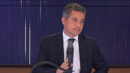 Gérald Darmanin, ministre de l'Intérieur, le 24 août 2021 sur franceinfo. (FRANCEINFO / RADIO FRANCE)