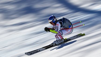 Alexis Pinturault sur le super G du combiné alpin aux Mondiaux, lundi 15 février 2021. (ANDREAS SOLARO / AFP)