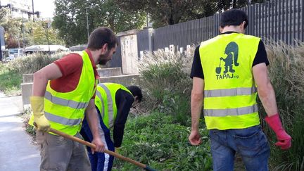 Des jeunes bénéficiant du dispositif Tapaj, à Lille en septembre 2018. (CELIA QUILLERET / RADIO FRANCE)