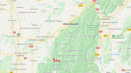 Le conducteur a d'abord pris la fuite en direction de Grenoble, puis de Lyon,&nbsp;avant de faire demi-tour et de se diriger vers Valence. Il a finalement été arrêté à Alixan (Drôme) (GOOGLE MAPS)