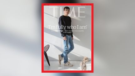 Elliot Page, en une du magazine "Time" du 29&nbsp;mars 2021. (TIME)