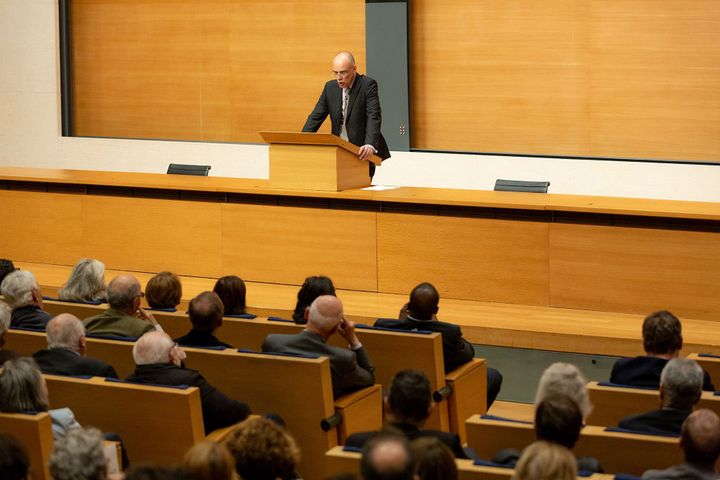 La leçon inaugurale de François-Xavier Fauvelle au Collège de France à Paris le 3 octobre 2019&nbsp; (Collège de France - Patrick Imbert)