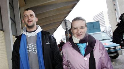 Frank Lavier et Sandrine Lavier, le 2 décembre 2005 à Boulogne sur Mer (AFP/François Lo Presti)