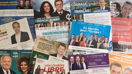 Les professions de foi des candidats pour les élections européennes 2019. (THOMAS PONTILLON / FRANCE-INFO)