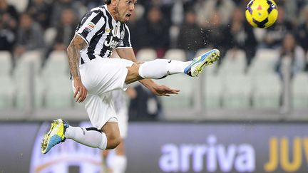 Le joueur de la Juventus Carlos Tevez lors d'un match contre Catania &agrave; Turin (Italie), le 30 octobre 2013. (GIORGIO PEROTTINO / REUTERS )