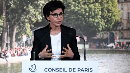 Rachida Dati, during the Paris council which elects Anne Hidalgo mayor of the capital, July 3, 2020. (BERTRAND GUAY / AFP)