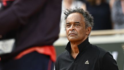 Yannick Noah lors de la finale messieurs de Roland-Garros, le 11 juin 2023, à Paris. (VICTOR JOLY / AFP)