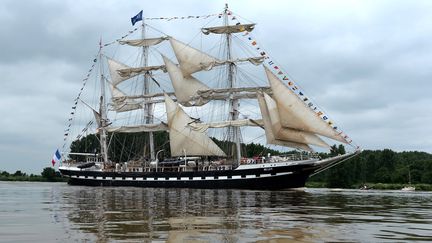 Le Belem le 4 juin 2016 à Saint Nazaire pour ses 120 ans
 (JEAN-FRANCOIS MONIER / AFP)