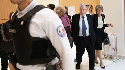 Didier Lombard, ancien président de France Télécom, au tribunal de grande instance de Paris, le 6 mai 2019.&nbsp; (CHRISTOPHE MORIN / MAXPPP)