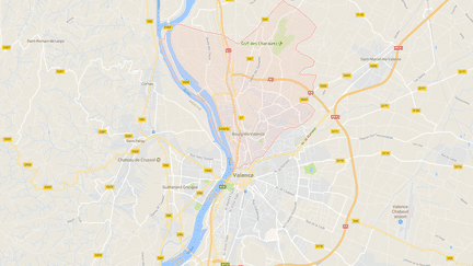 Carte de localisation de&nbsp;Bourg-lès-Valence, dans la Drôme. (GOOGLEMAPS)