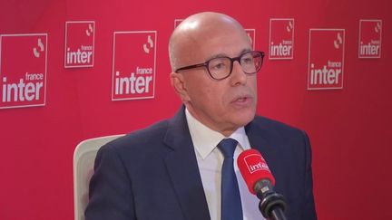 Éric Ciotti, president of the Les Républicains (LR) party and deputy for Alpes-Maritimes, Thursday December 21, 2023 on France Inter.  (FRANCE INTER / RADIO FRANCE)