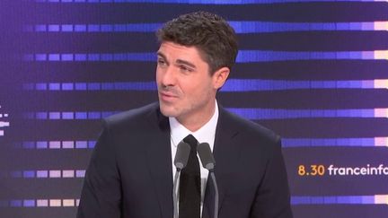 Aurélien Pradié, invité du 8h30 franceinfo du mardi 14 octobre 2023 (FRANCEINFO / RADIOFRANCE)