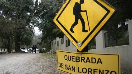 Entrée du chemin de randonnée Quebrada de San Lorenzo (AFP)