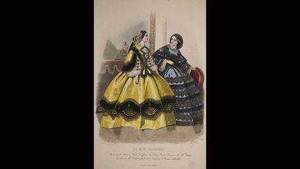 Les Modes Parisiennes, XIXe siècle, gravure de mode de François-Claudius, dit « Compte-Calix »
 (Collection CIDM)