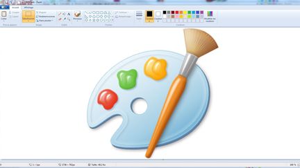 Le logo de l'application Microsoft Paint. (FRANCEINFO)