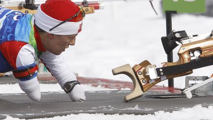 La biathl&egrave;te polonaise&nbsp;Katarzyna Rogowiec lors des Jeux paralympiques de Vancouver (Canada), en 2010. (ILIYA PYATEV / RIA NOVOSTI / AFP)