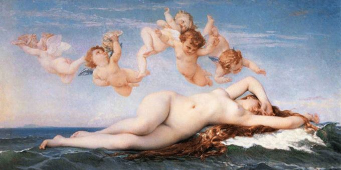 &#039;La Naissance de Vénus&quot; d&#039;Alexandre Cabanel, l&#039;original, daté 1863.
 (DR)