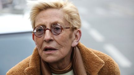 Isabelle Balkany, le 12 février 2020 devant la prison de la Santé à Paris.&nbsp; (OLIVIER ARANDEL / MAXPPP)