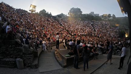 Le Grand Théâtre affichait complet pour le concert de Laurent Voulzy et Alain Souchon aux Nuits de Fourvière, le 25 juillet 2016.
 (PHOTOPQR/LE PROGRES/MAXPPP)