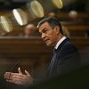 Le Premier ministre espagnol, Pedro Sanchez, annonce au Parlement que l'Espagne va reconnaître officiellement l'Etat palestinien, le 22 mai 2024, à Madrid. (BURAK AKBULUT / ANADOLU / AFP)