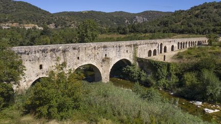 Le pont-aqueduc romain d'Ansignan (Pyrénées-Orientales). (MANUEL COHEN / MANUEL COHEN)