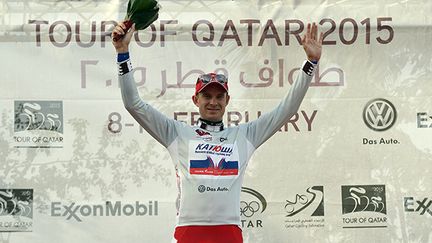 Alexander Kristoff remporte sa troisième étape de la semaine.  (LIONEL BONAVENTURE / AFP)