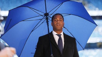 Patrick Kluivert lors du match de Ligue des champions Manchester City-Real Madrid à Manchester (Royaume-Uni), le 24 avril 2016.&nbsp; (REUTERS)