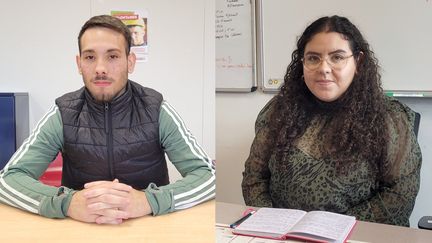 Grégory et Munevver&nbsp;ont tous les deux arrêté leurs études avant l'obtention de leur diplôme : en BTS pour l'une, en Bac Pro pour l'autre. Accompagnés par l'Afev, ils travaillent aujourd'hui dans des associations de Grande-Synthe (Nord), en CDD et en alternance.&nbsp; (THOMAS GIRAUDEAU / RADIO FRANCE)