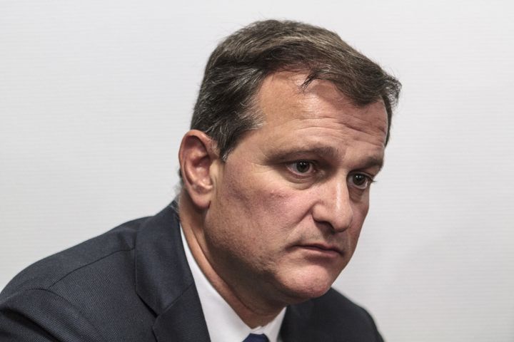 Le vice-président du FN, Louis Aliot, lors de l'inauguration du QG de campagne de Marine Le Pen, le 16 novembre 2016, à Paris.&nbsp; (CITIZENSIDE/CHRISTOPHE BONNET / AFP)