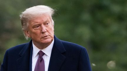 Donald Trump, le président des Etats-Unis, à Washington, la capitale fédérale américaine, le 1er octobre 2020. (SAUL LOEB / AFP)