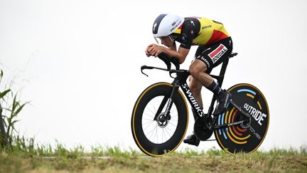 Remco Evenepoel lors de la 9e étape du Giro, le 14 mai 2023. (JASPER JACOBS / AFP)