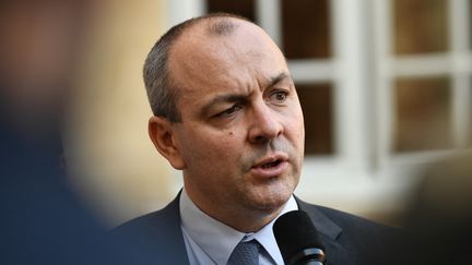 Le Premier secrétaire de la CFDT, Laurent Berger, au sortir d'une réunion avec le Premier ministre, le 9 juillet 2020 à Matignon. (ANNE-CHRISTINE POUJOULAT / AFP)