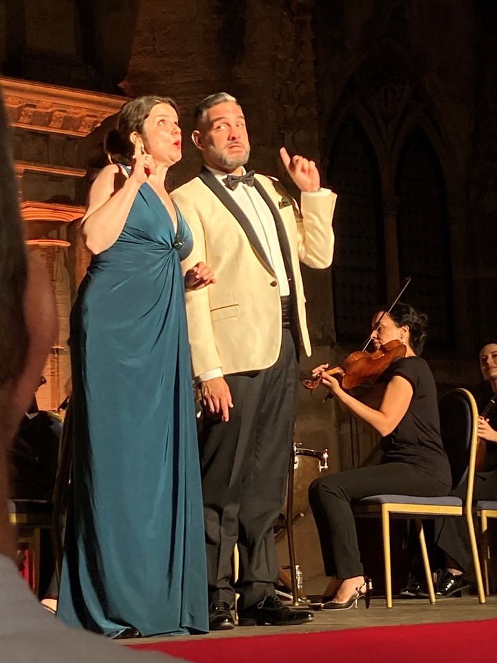 Olga&nbsp;Pudova, soprano et&nbsp;Armando&nbsp;Noguera&nbsp;baryton, Nuits musicales, Cour du Duché, 21 juillet 2021 (Laurence Houot / FRANCEINFO CULTURE)