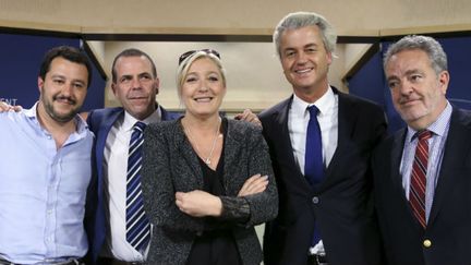 &nbsp; (Les leaders de la Ligue du nord, du FPÖ, du Front national, du PVV et du Vlams Belaang en mai 2014©REUTERS/FrançoisLenoir)