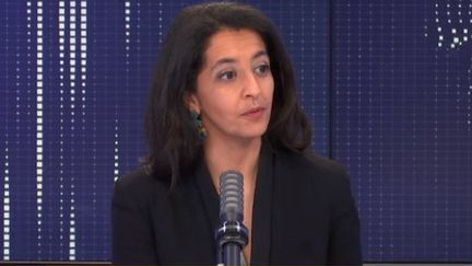 Karima Delli,&nbsp;tête de liste&nbsp;de l'union de la gauche et des écologistes&nbsp;aux élections régionales dans les Hauts-de-France, invitée du "8h30 franceinfo" dimanche 16 mai 2021. (FRANCEINFO / RADIOFRANCE)