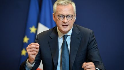 Le ministre de l'Economie Bruno Le Maire lors d'une conférence de presse au ministère de l'Economie à Paris, le 19 mai 2020. (BERTRAND GUAY / AFP)