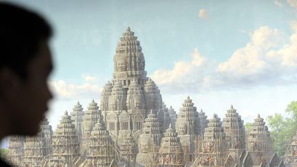 La grande fresque au musée "Angkor Panorama", au Cambodge, 2016
 (TANG CHHIN SOTHY / AFP)