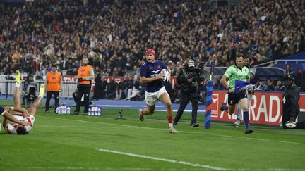 Louis Bielle-Biarrey lors de la rencontre de la tournée d'automne entre la France et le Japon, le 9 novembre 2024 au Stade de France. (MAXPPP)