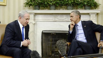 Lors de leur rencontre, le 9 novembre à la Maison Blanche, Benjamin Netanyahu a tenté d'arracher à Barack Obama une reconnaissance de l'occupation du Golan par Israël en contrepartie de l'accord sur le nucléaire avec l'Iran. (Olivier Doulier/DPA Picture-Alliance/AFP)