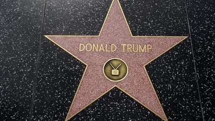 L'étoile de Donald Trump, sur Hollywood Boulevard (Californie, Etats-Unis), le 10 septembre 2015. (ROBYN BECK / AFP)