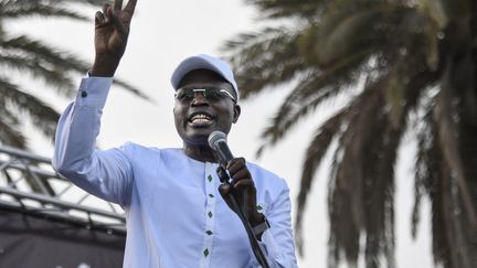 Khalifa Sall, one of the opposition figures in Senegal, on June 8, 2022 in Dakar (Senegal).  (SEYLLOU / AFP)