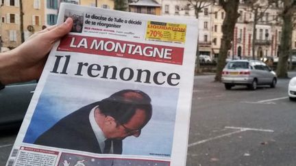 La Une de La Montagne, vendredi 2 décembre 2016. (GILLES GALLINARO / RADIO FRANCE)