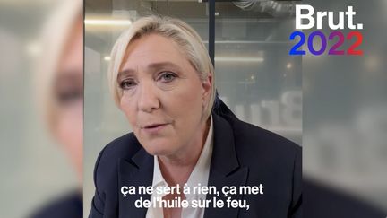 Réaction de Marine Le Pen à la situation en Ukraine et aux propos, notamment de Joe Biden.