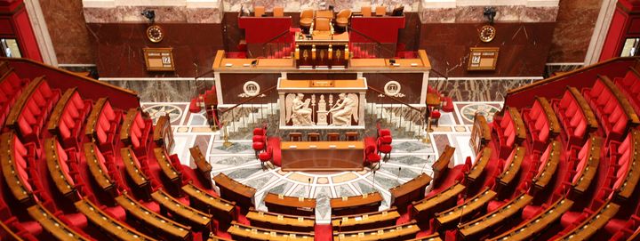 L'hémicycle de l'Assemblée nationale.&nbsp; (PHOTO12 / GILLES TARGAT / AFP)