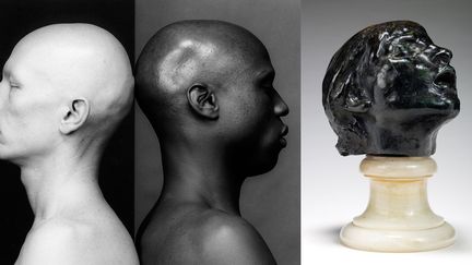 Travaillant en noir et blanc, fasciné par les corps et les corps noirs en particulier, Robert Mapplethorpe juxtapose les deux tons, faisant jouer la lumière sur des jambes noires et blanches, faisant éclater une poire, le ventre de "Dovanna" enceinte. Si le noir et le blanc n'expriment pas chez Rodin la dualité entre bien et mal, à côté du plâtre, il fait jouer la lumière sur le bronze sombre.
 (A gauche, 2014 Robert Mapplethorpe Foundation Inc. - A droite © Paris, musée Rodin, Photo C. Baraja)