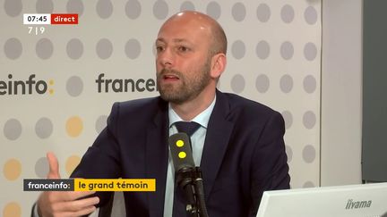 Stanislas Guérini, le 25 avril 2022, sur franceinfo. (FRANCEINFO / RADIOFRANCE)