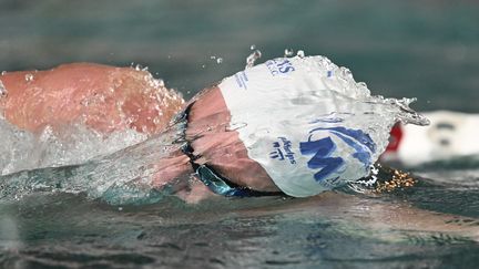 David Aubry aux championnats de France de natation, à Chartres, en novembre 2022. (KEMPINAIRE STEPHANE / KMSP)