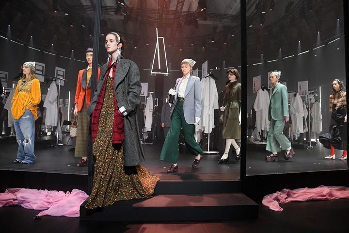 Défilé Gucci pap automne-hiver 2020-21 à la Fashion Week de Milan le 19 février 2020, en Italie (DANIELE VENTURELLI / GETTY IMAGES EUROPE)