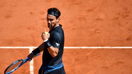 Fabio Fognini sur le court Suzanne-Lenglen (MARTIN BUREAU / AFP)